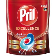 Pril Excellence 4 ü 1 Arada Bulaşık Makinesi Deterjanı 60 Kapsül