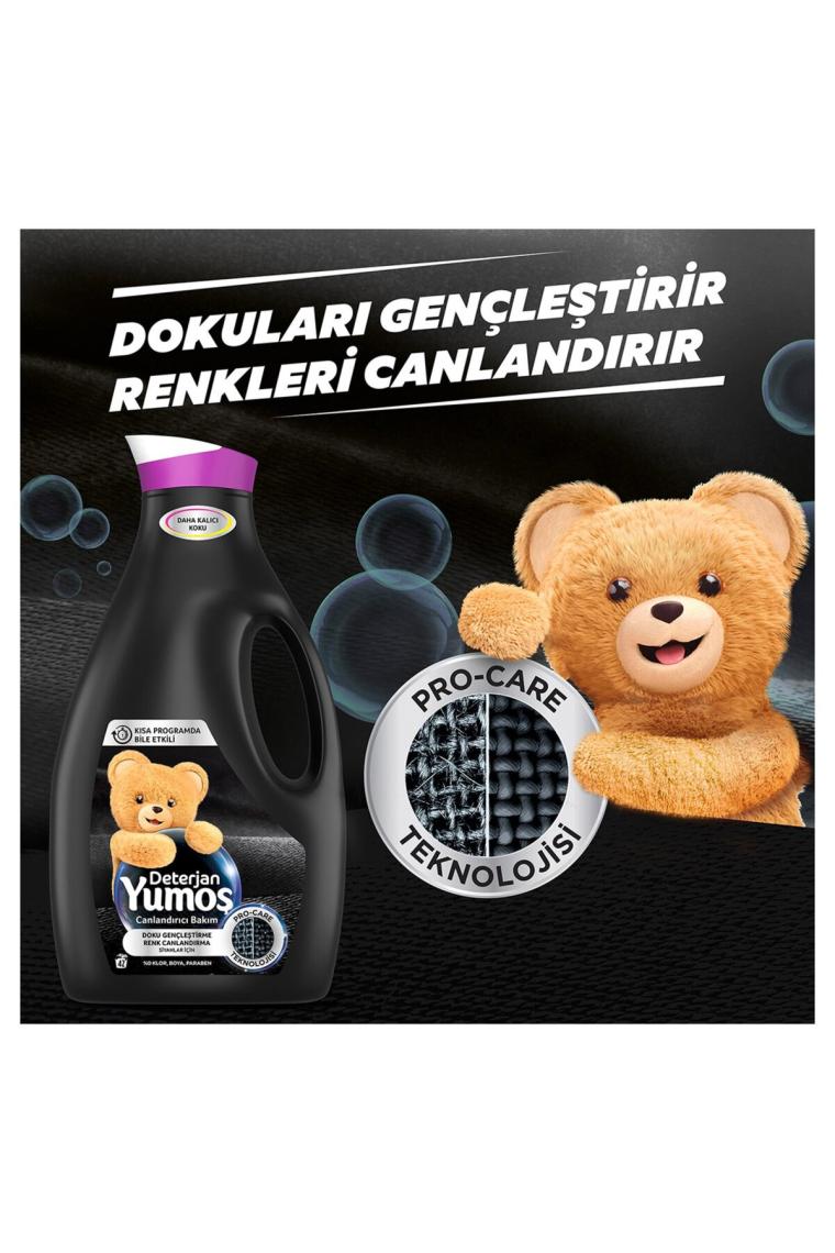 Yumoş Siyah ve Koyu Renkli Giysiler için Sıvı Deterjan 42 Yıkama 2.52 lt