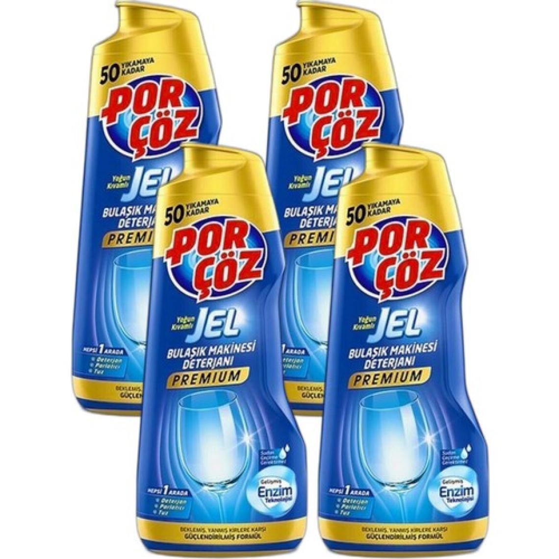 Porçöz Premium Bulaşık Makinesi Deterjanı Jel 900 ml x 4