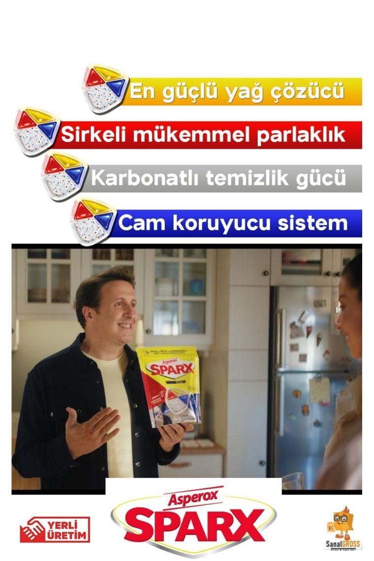 Asperox Sparx Bulaşık Makinesi Kapsülü 20'li x 5 Paket (100 Yıkama)