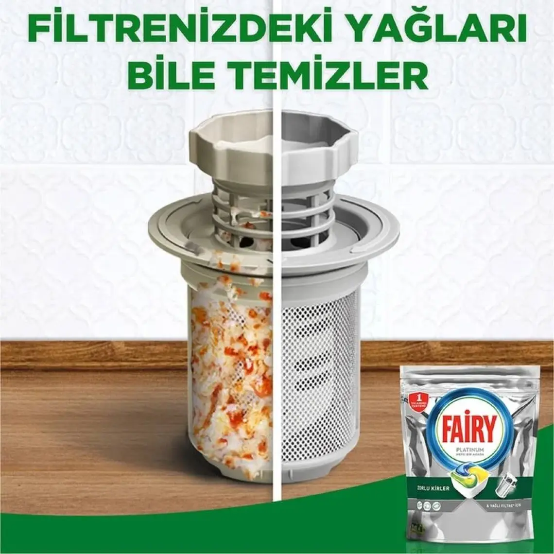 Fairy Platinum Bulaşık Makinesi Deterjanı Tableti / Kapsülü Limon Kokulu 115 Yıkama