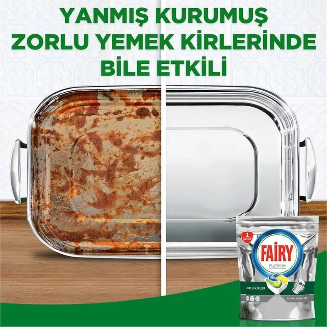 Fairy Platinum Bulaşık Makinesi Deterjanı Tableti / Kapsülü Limon Kokulu 115 Yıkama