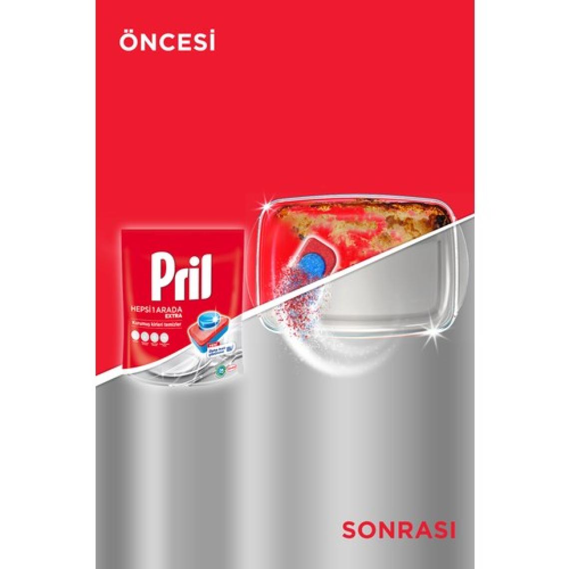 Pril Hepsi Bir Arada Extra Bulaşık Makinesi Tableti 45'li