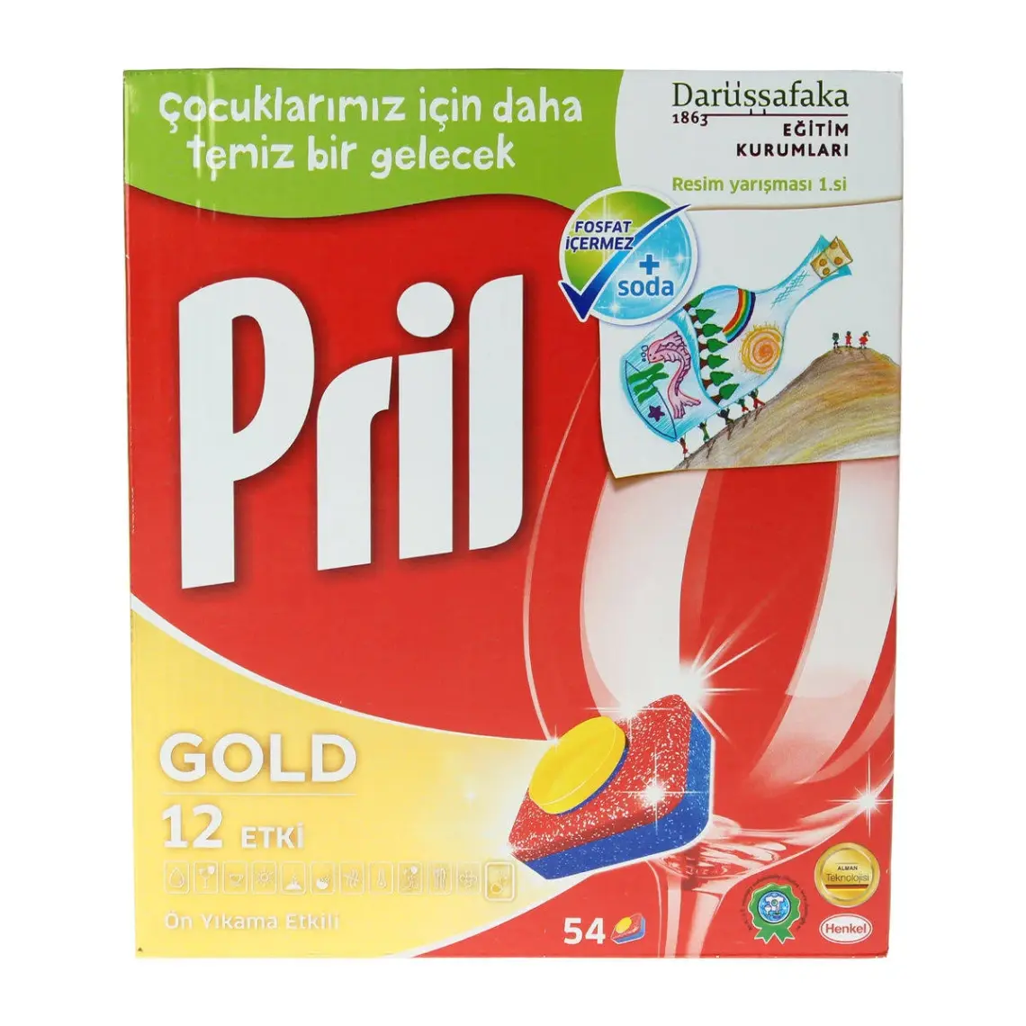 Pril Gold 54 Yıkama Bulaşık Makinesi Deterjanı Kapsülü