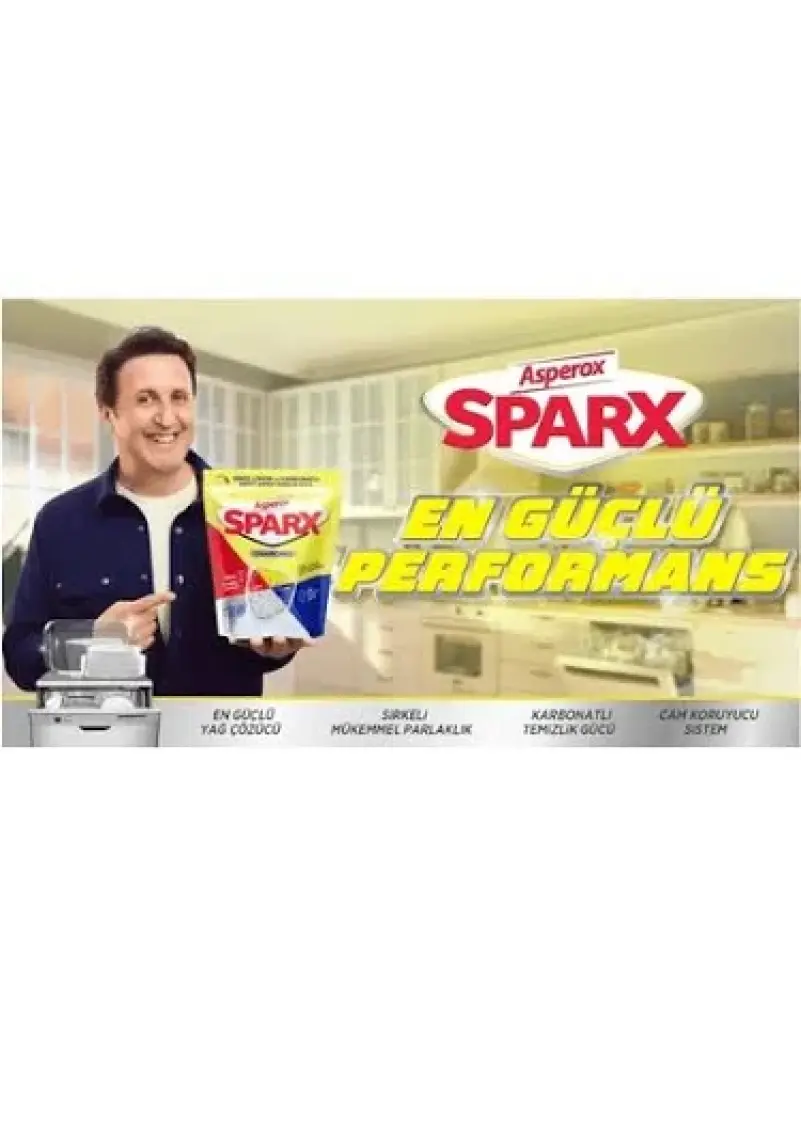 Asperox Sparx  Bulaşık Makinesi Kapsülü 40'lı
