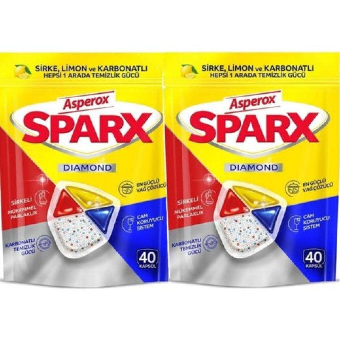 Asperox Sparx Diamond Bulaşık Makinesi Kapsülü 40'lı x 2 Adet