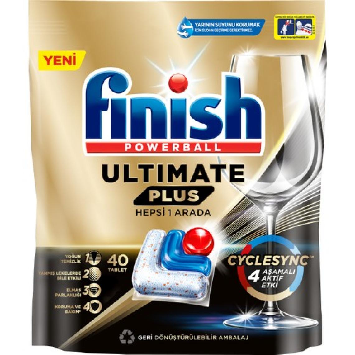 Finish Ultimate Plus 40 Kapsül  Bulaşık Makinesi Deterjanı Tableti (1 x 40 Kapsül)