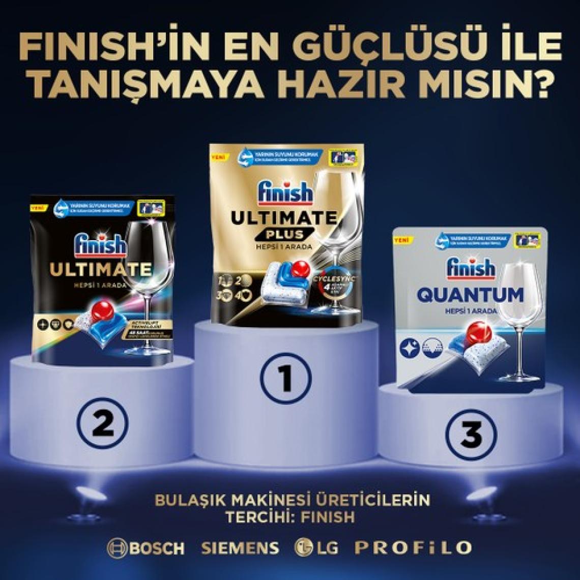 Finish Ultimate Plus 40 Kapsül  Bulaşık Makinesi Deterjanı Tableti (1 x 40 Kapsül)