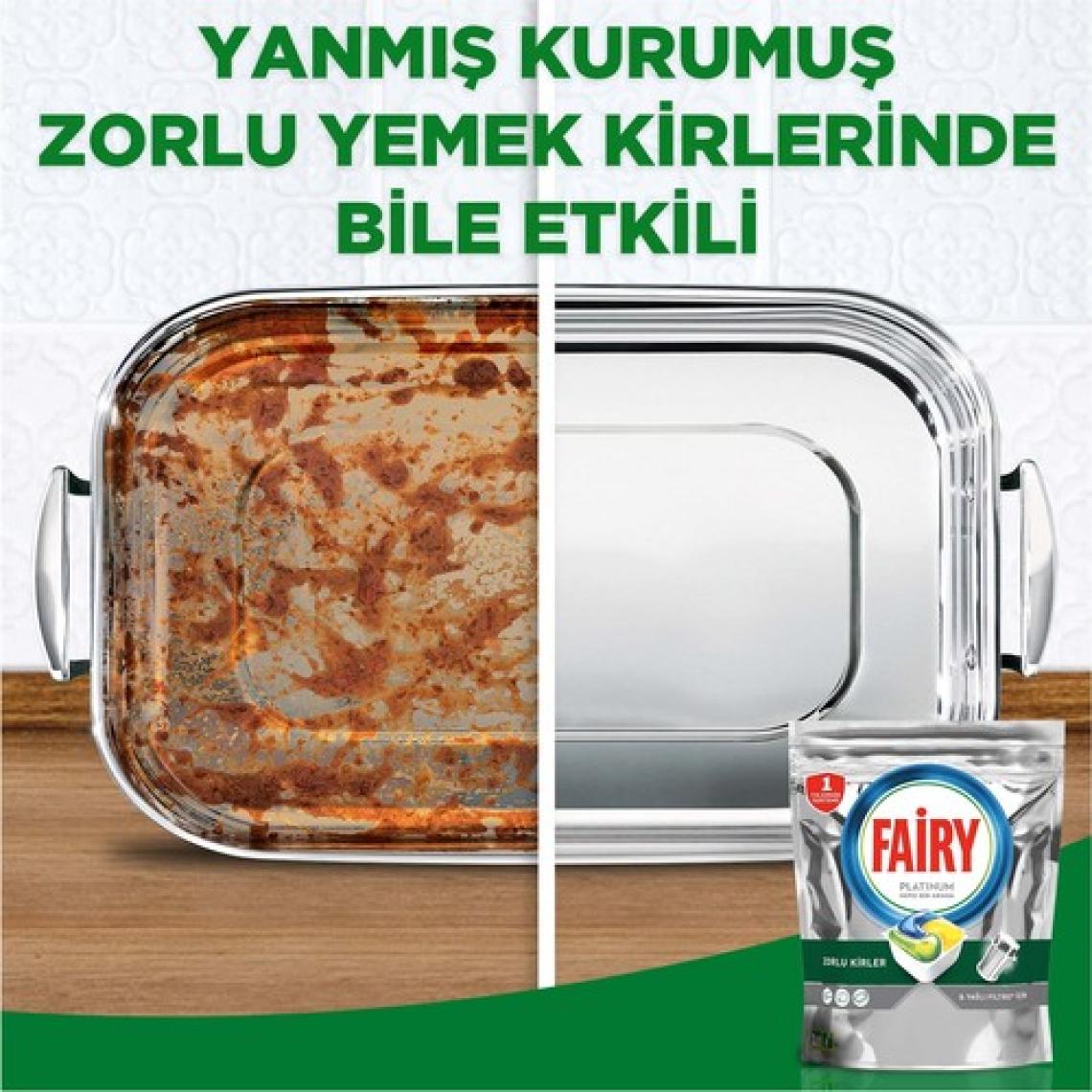 Fairy Platinum Bulaşık Makinesi Deterjanı Tableti / Kapsülü Limon Kokulu 16 Yıkama