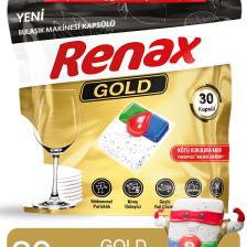 Renax Gold Bulaşık Makinesi Kapsülü Hepsi Bir Arada 30 Lu