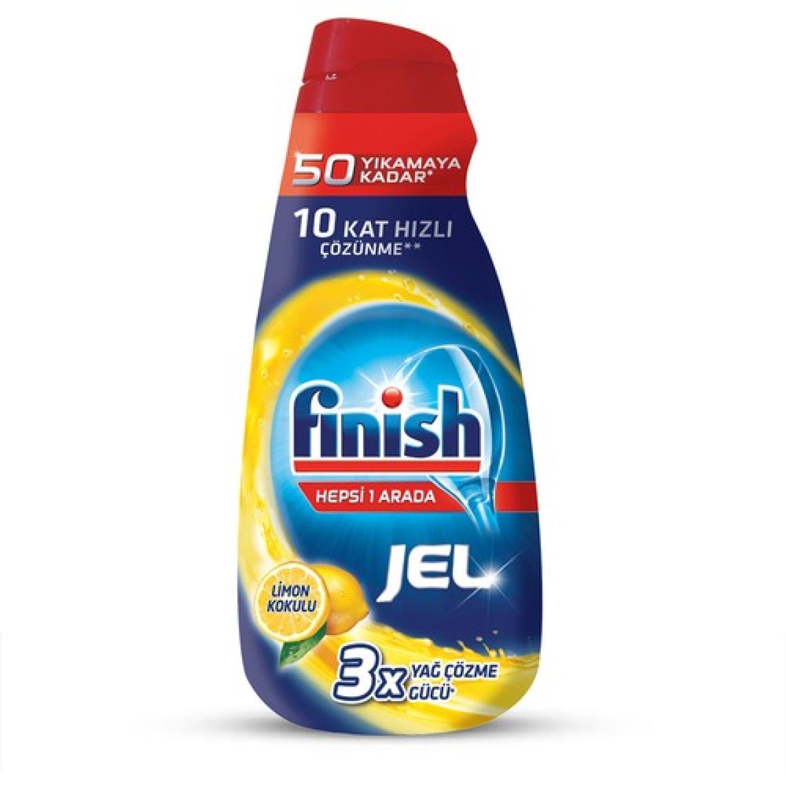 Finish Hepsi Bir Arada Konsantre Jel 1000 ml Limon Bulaşık Makinesi Deterjanı