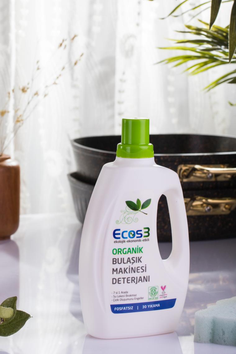 Bulaşık Makinesi Deterjanı, Organik & Vegan Sertifikalı, Bitkisel, 7’si Bir Arada, 30 Yıkama, 750 ml