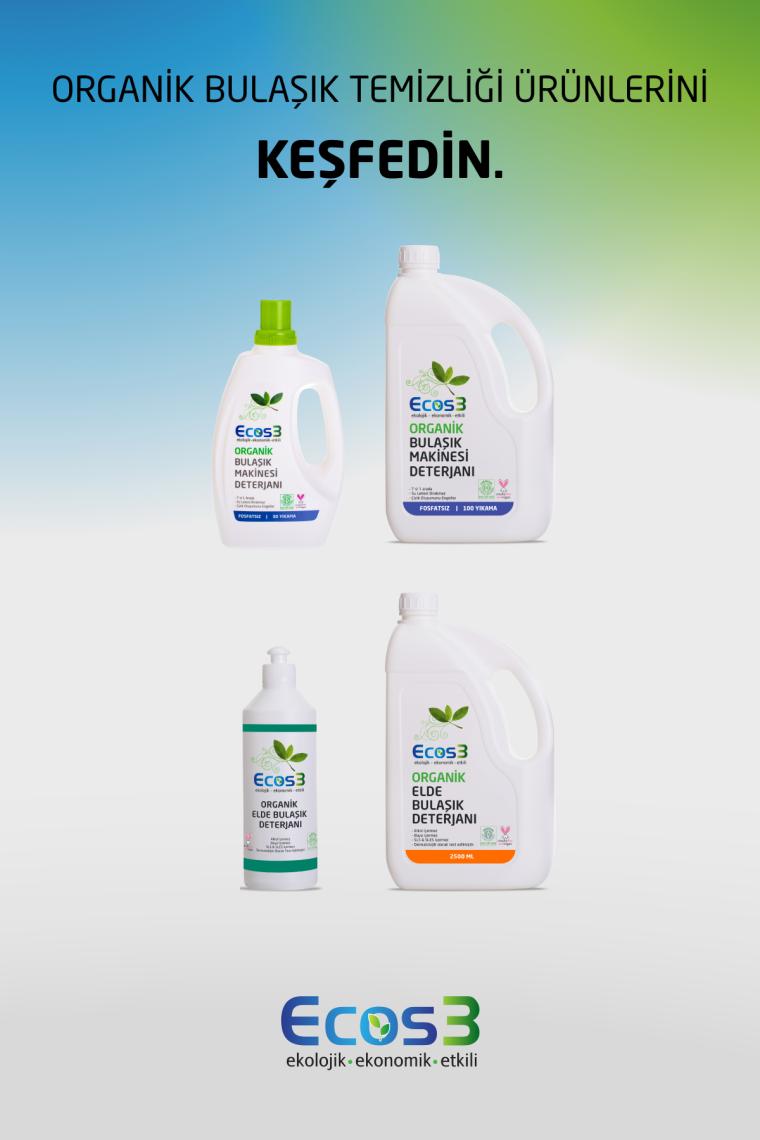 Bulaşık Makinesi Deterjanı, Organik & Vegan Sertifikalı, Bitkisel, 7’si Bir Arada, 30 Yıkama, 750 ml