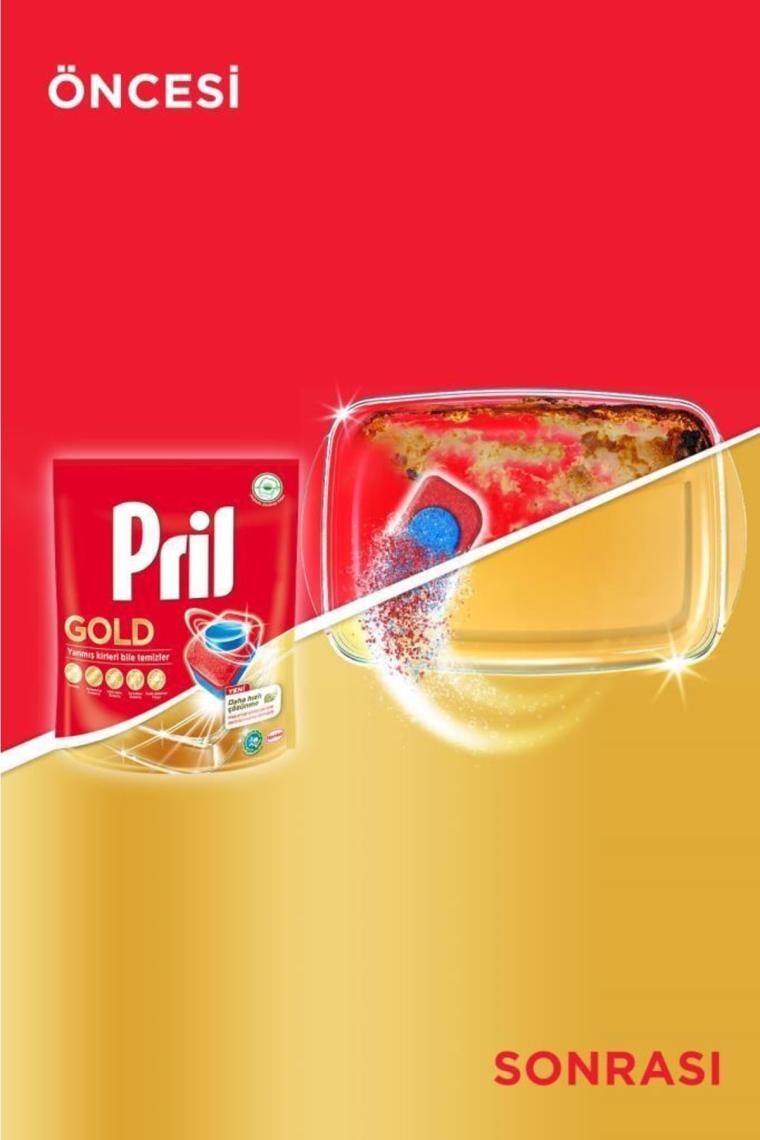 Pril Gold Bulaşık Makinesi Tableti 70'li