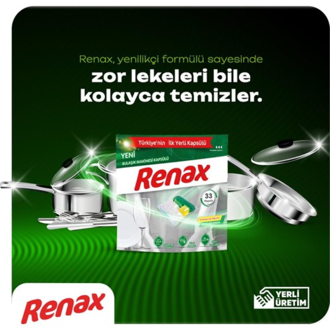 Renax Bulaşık Makinesi Kapsülü Hepsi Bir Arada 44 Lü - 5 Paket
