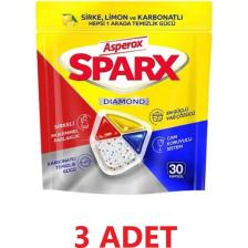 Asperox Sparx Bulaşık Makinesi Kapsül 30 Yıkama 3 Adet
