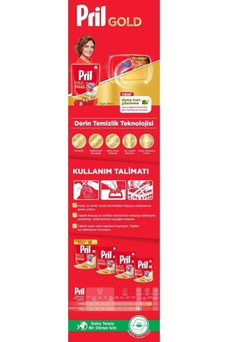 Pril Gold 45 Yıkama Bulaşık Makinesi Deterjanı Tableti