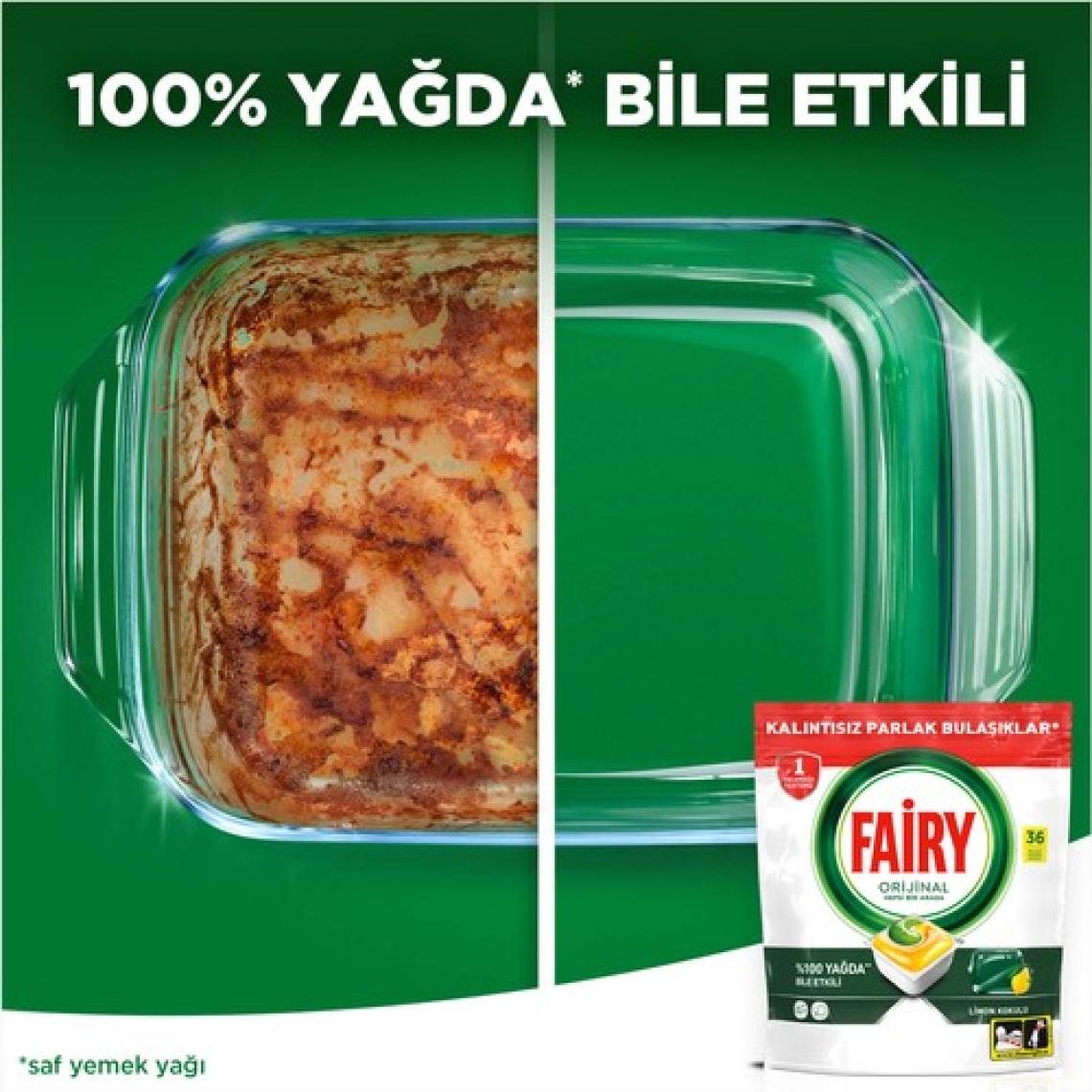 Fairy Hepsi Bir Arada Bulaşık Makinesi Deterjanı Kapsülü Limon Kokulu 36 Yıkama