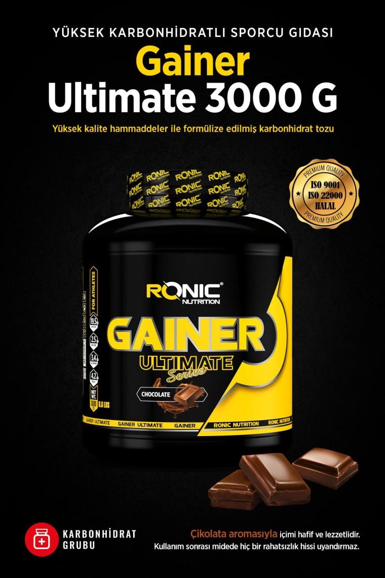 Gainer Mass Ultimate 3000 G Kilo Almaya Yardımcı Karbonhidrat Tozu (ÇİKOLATA AROMALI)