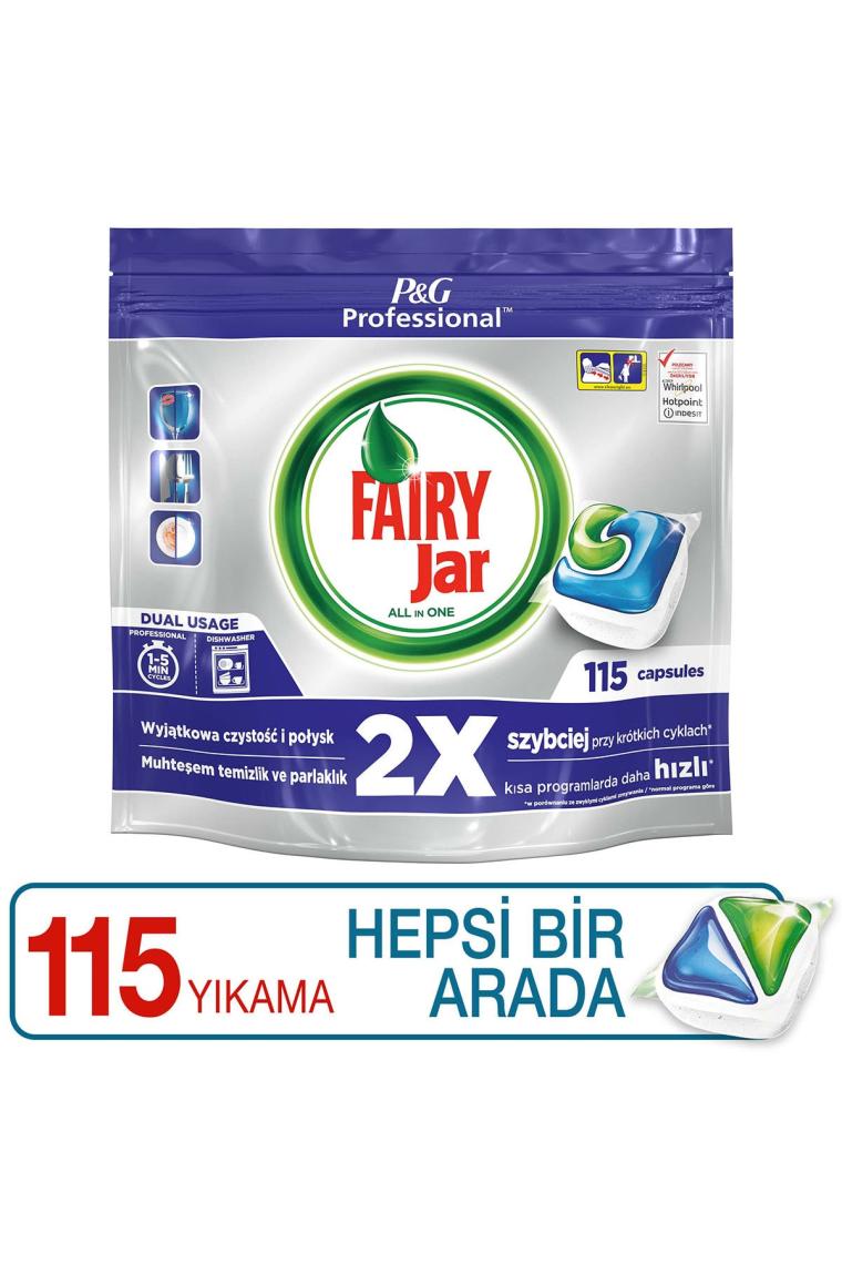 Fairy P&G Professional Jar Hepsi Bir Arada Bulaşık Makinesi Tableti 115'li
