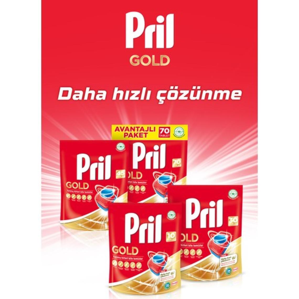 Pril Gold Bulaşık Makinesi Tableti 45'li
