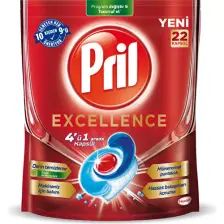 Pril Excellence 4'ü 1 Arada Bulaşık Makinesi Tableti 22'li