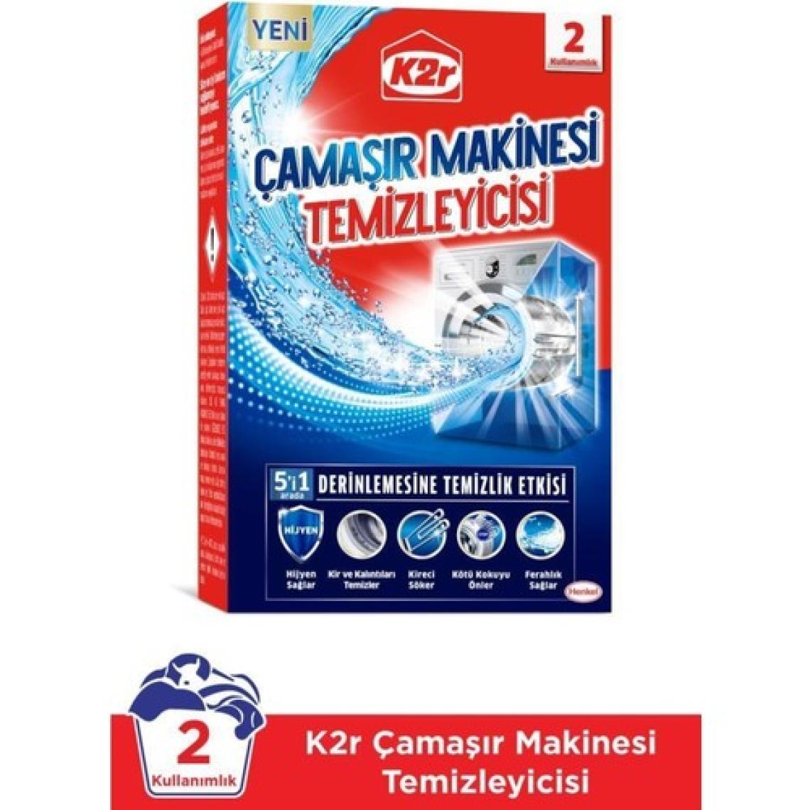 K2R Çamaşır Makinesi Temizleyicisi 2 Kullanımlık