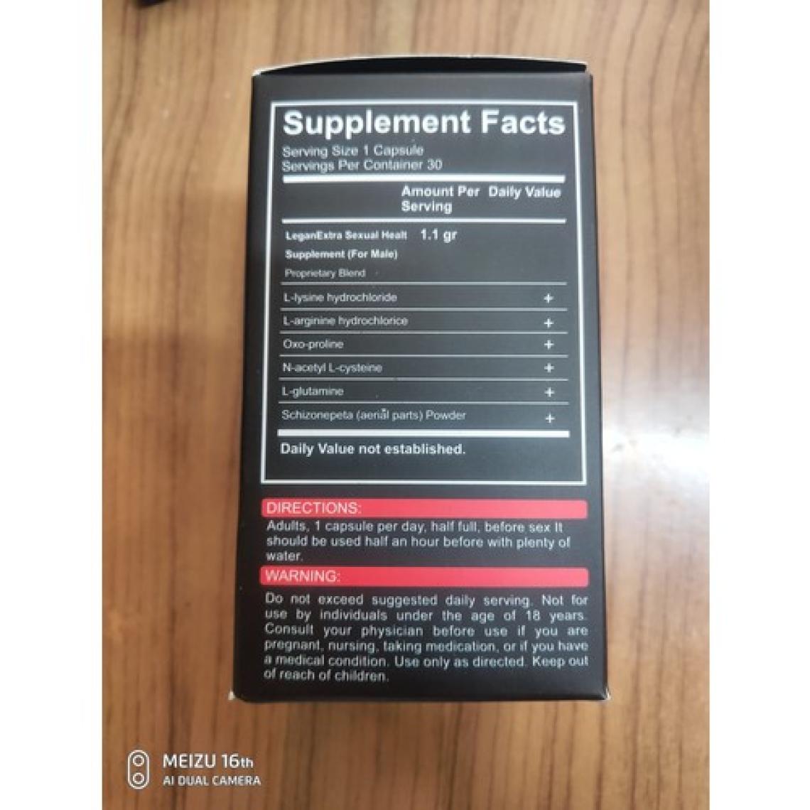 Leganextra Premium Gecktirici Destek Ürünü For Men 30 Adet