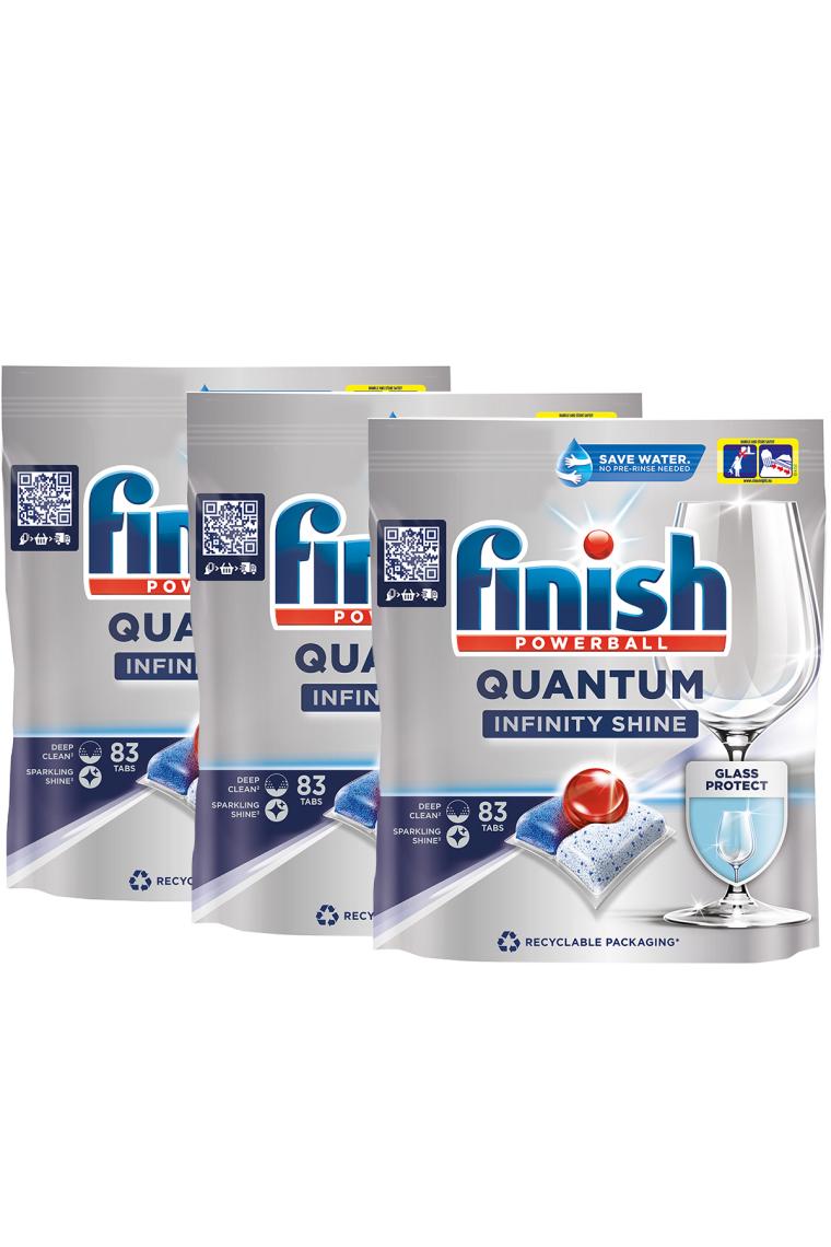 Quantum Infinity Shine 249 Kapsül Bulaşık Makinesi Deterjanı Tableti (83x3)