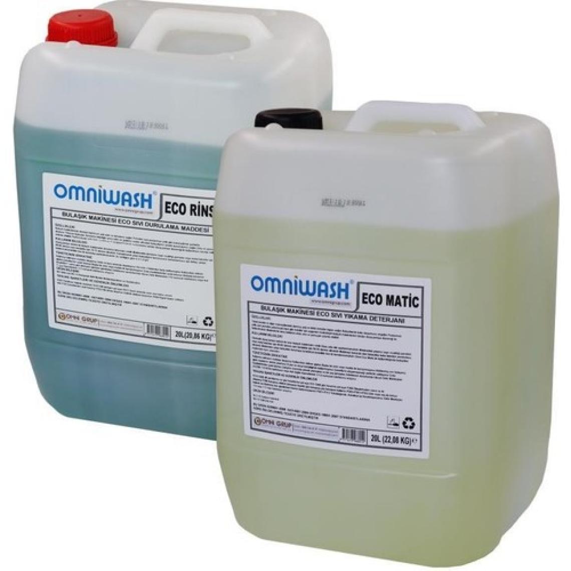 Omniwash Eco Bulaşık Makine Deterjan ve Parlatıcı Seti 20+20'l lt