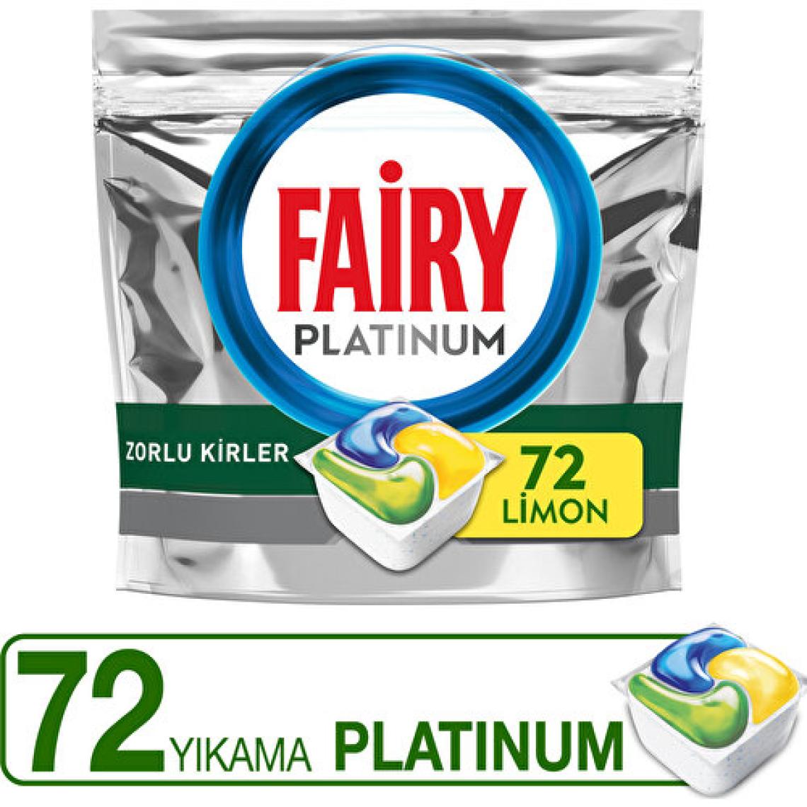 Fairy Platinum Limon Bulaşık Makinesi Tableti 72'li