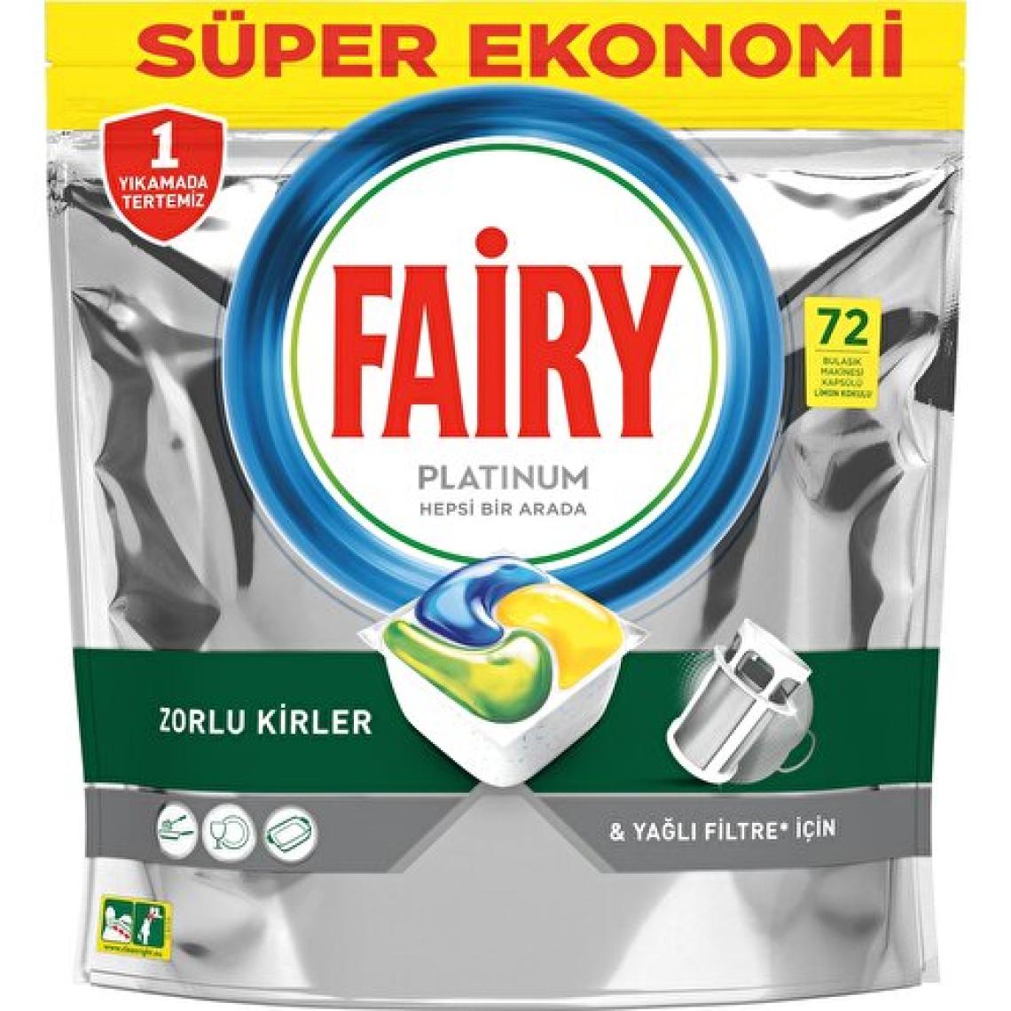 Fairy Platinum Limon Bulaşık Makinesi Tableti 72'li