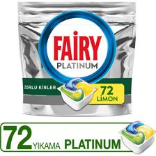 Fairy Platinum Limon Bulaşık Makinesi Tableti 72'li