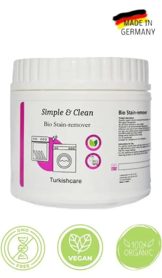 Turkishcare Organik Bio Çamaşır ve Bulaşık Leke Çıkarıcı Toz 500 gr