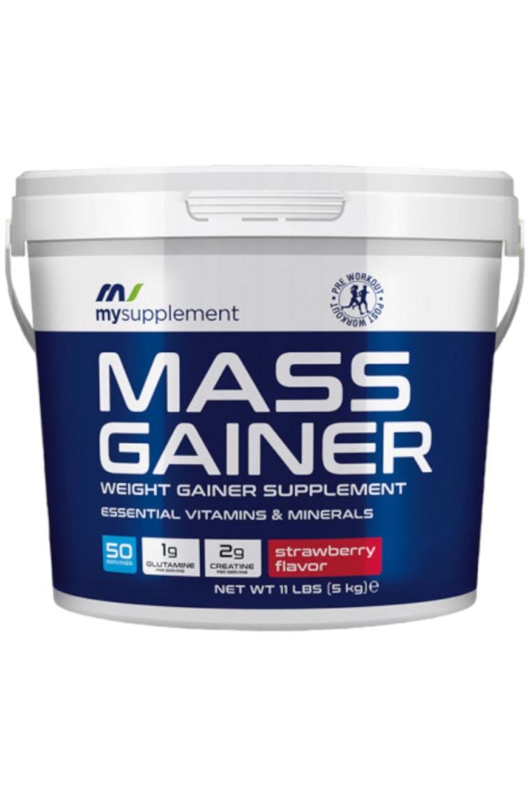 Mysupplement New Mass Gainer Çilek Aromalı Karbonhidrat Tozu 5000 gr