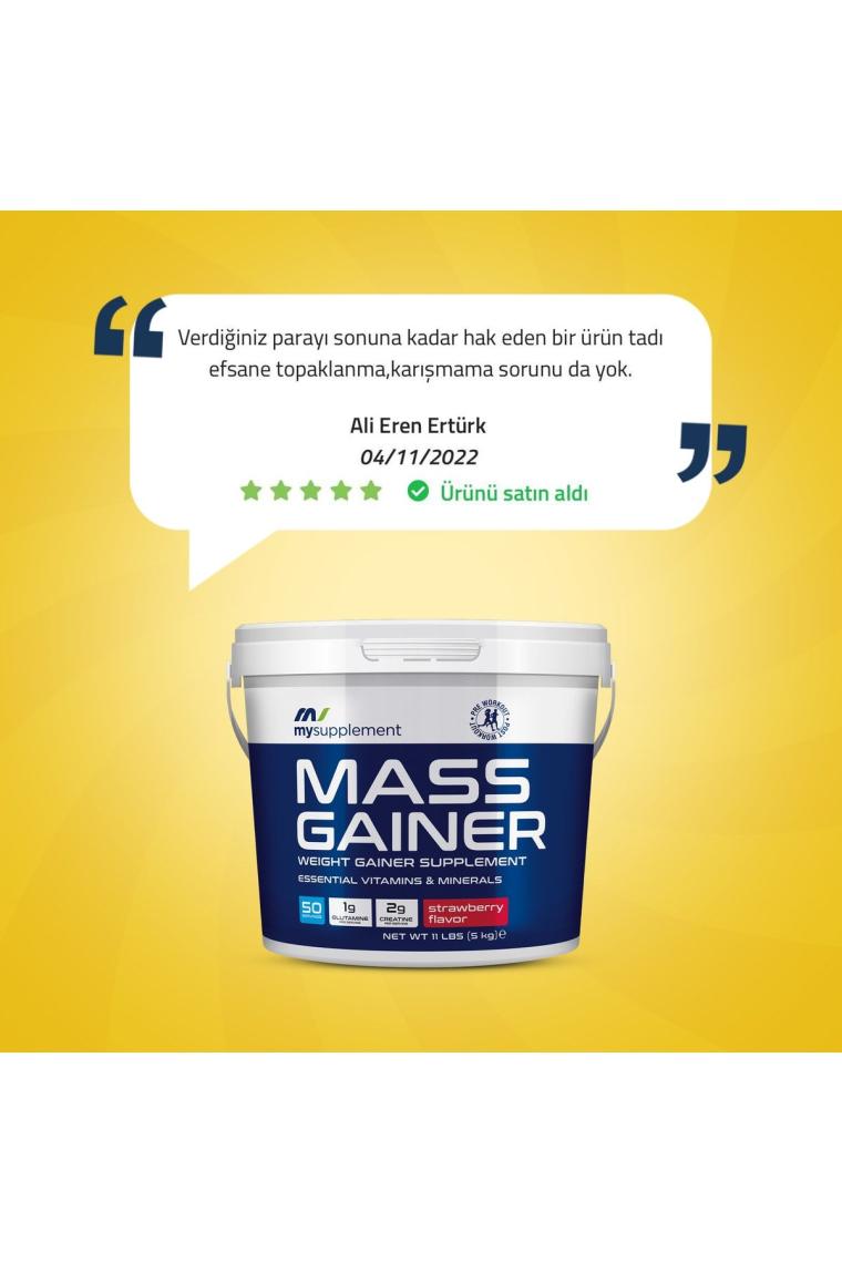Mysupplement New Mass Gainer Çilek Aromalı Karbonhidrat Tozu 5000 gr