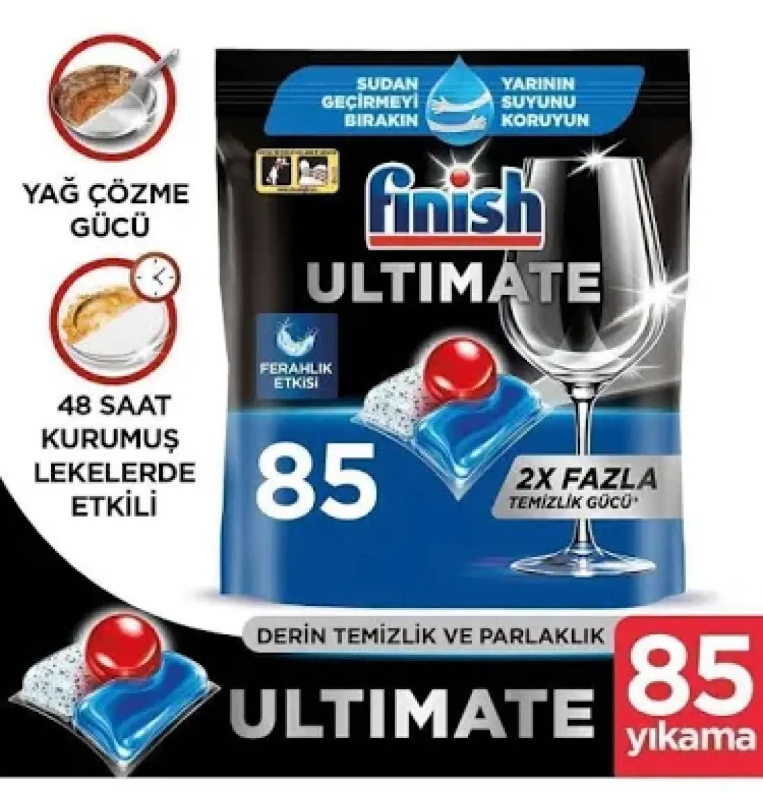 Finish Quantum Max Bulaşık Makinesi Deterjanı Tableti / Kapsülü 85 Yıkama