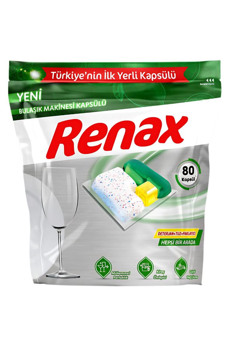 RENAX Bulaşık Makinesi Kapsülü Hepsi Bir Arada 80 Li