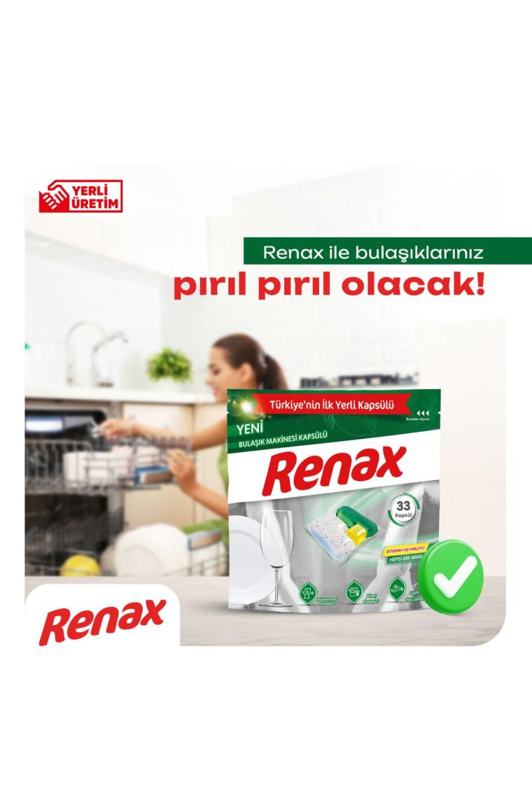 RENAX Bulaşık Makinesi Kapsülü Hepsi Bir Arada 80 Li