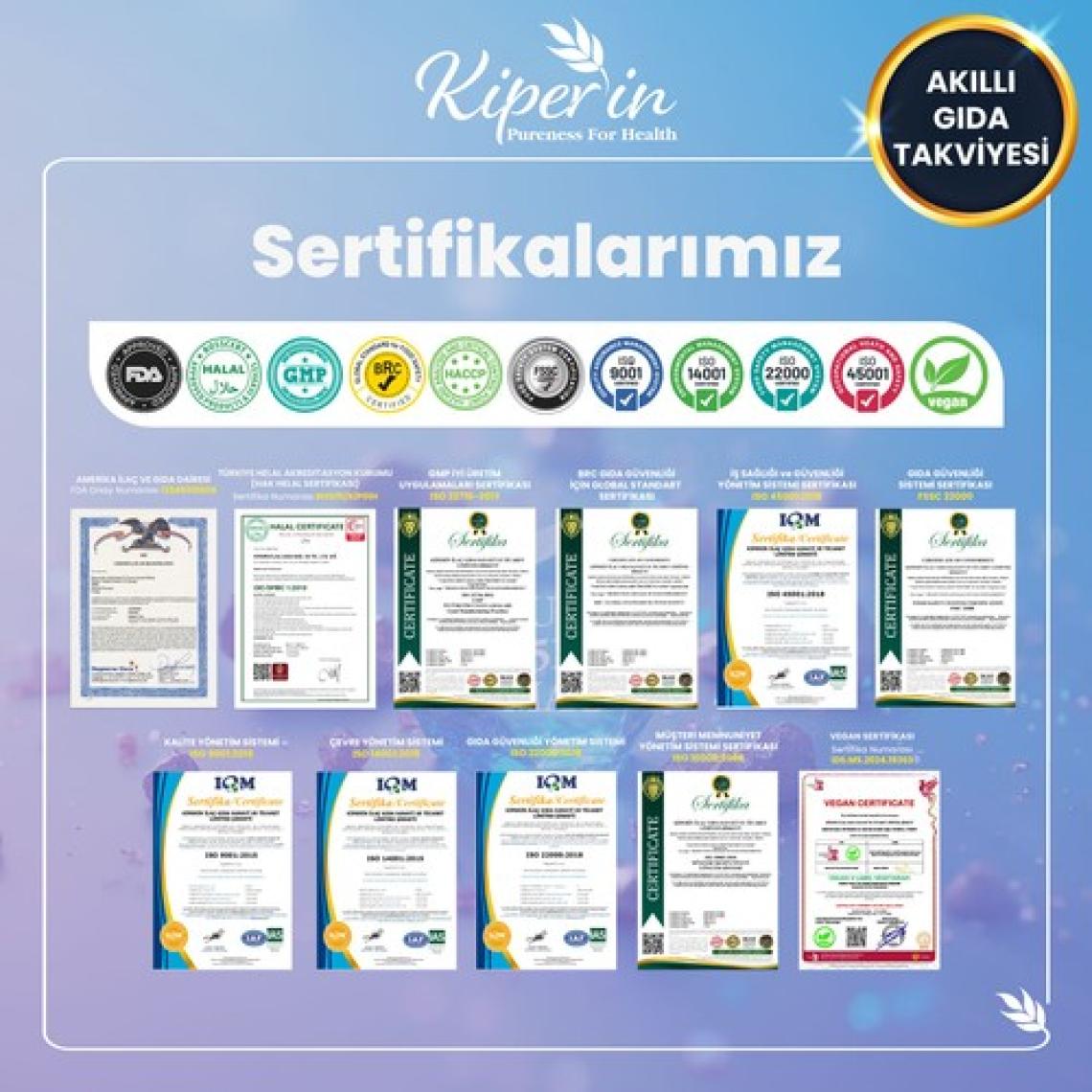 Kiperin 5x Çoklu Magnezyum (Taurat, Bisglisinat, Malat, Sitrat, L-Treonat) 60 Kapsül | Akıllı Gıda Takviyesi