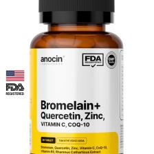 Anocin Bromelain Ananas +Quercetin +Zinc + Coq-10 + Vitamin C Süper Bromelain Formül