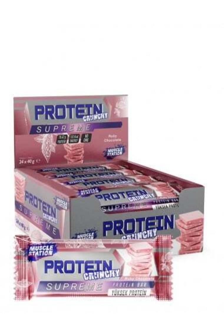 Muscle Statıon Supreme Crunchy Proteın Bar 40 gr Ruby Çikolata 24 Adet