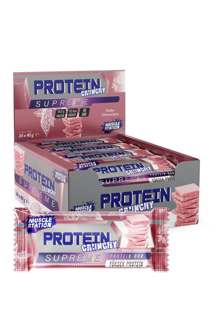 Muscle Statıon Supreme Crunchy Proteın Bar 40 gr Ruby Çikolata 24 Adet