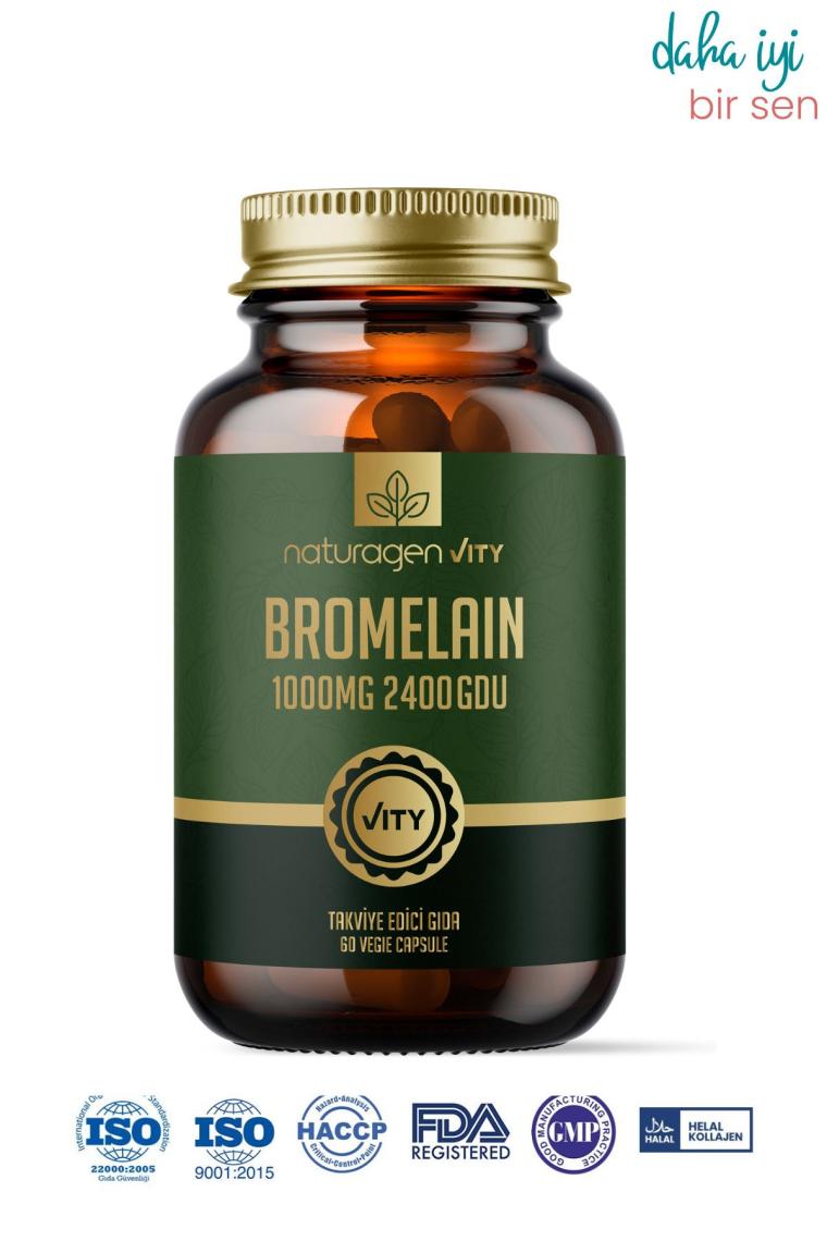 Naturagen Bromelain 1000 Mg 2400 Gdu 60 Kapsül