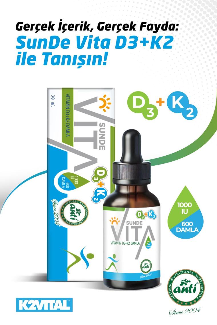 Anti Sunde Vita D3 + K2 Damla 30 Ml