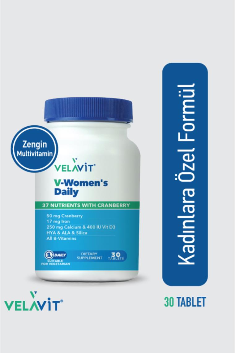 Velavit V-women's Daily Takviye Edici Gıda 30 Tablet VELAV-06