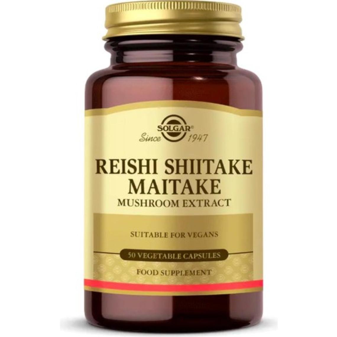 Solgar Reishi Shiitake Maitake Mushroom Extract 50 Kapsül