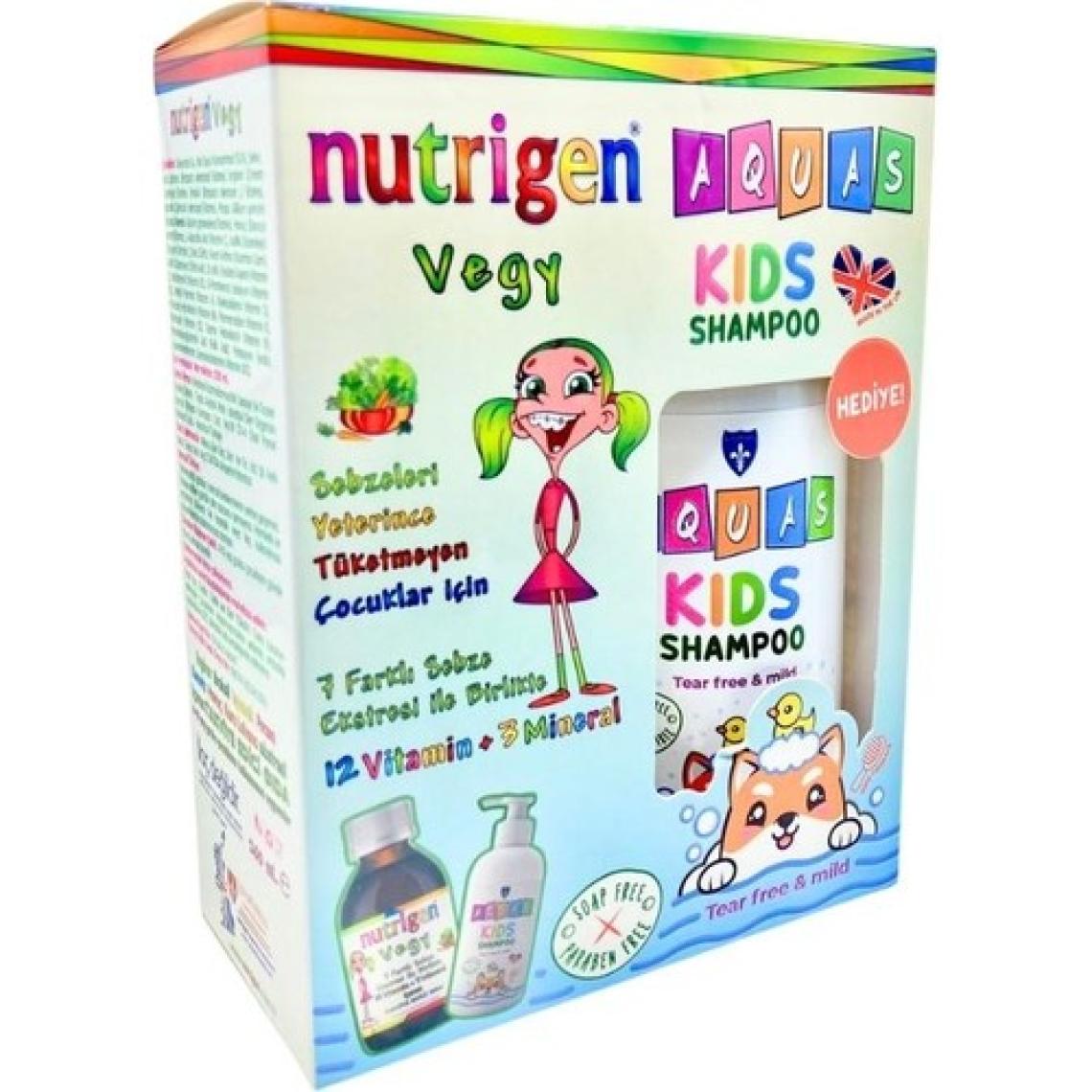 Nutrigen Vegy Şurup 200 ml + Aquas Kids Şampuan 250 ml Hediyeli