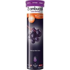 Sambucol Plus Efervesan Tablet - 15 Adet, Kara Mürver, C Vitamini ve Çinko İçeren Takviye Edici Gıda, Türkiye Menşeli