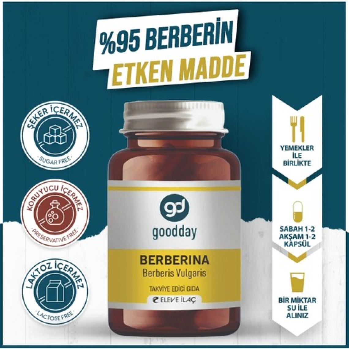 Goodday Berberina Kapsül 60 Kapsül Takviye Edici Gıda